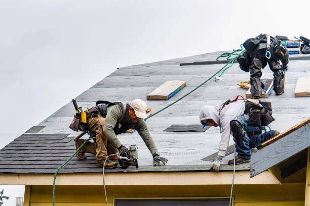 Professional Gutter Installation technician working in Bolton, NC